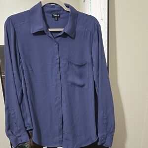 Torrid Blue Button-Up Shirt